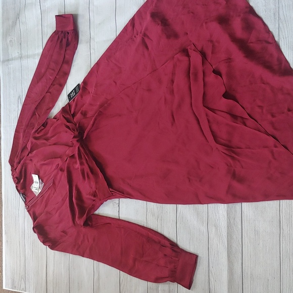 EXPRESS MOCK WRAP SATIN DRESS NWT - Picture 1 of 12